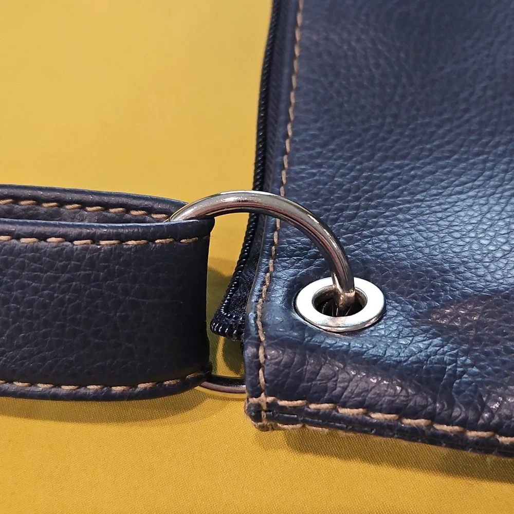 Navy Blue Relic by Fossil Crossbody Handbag, w/ Front Pocket & Decorative Buckle